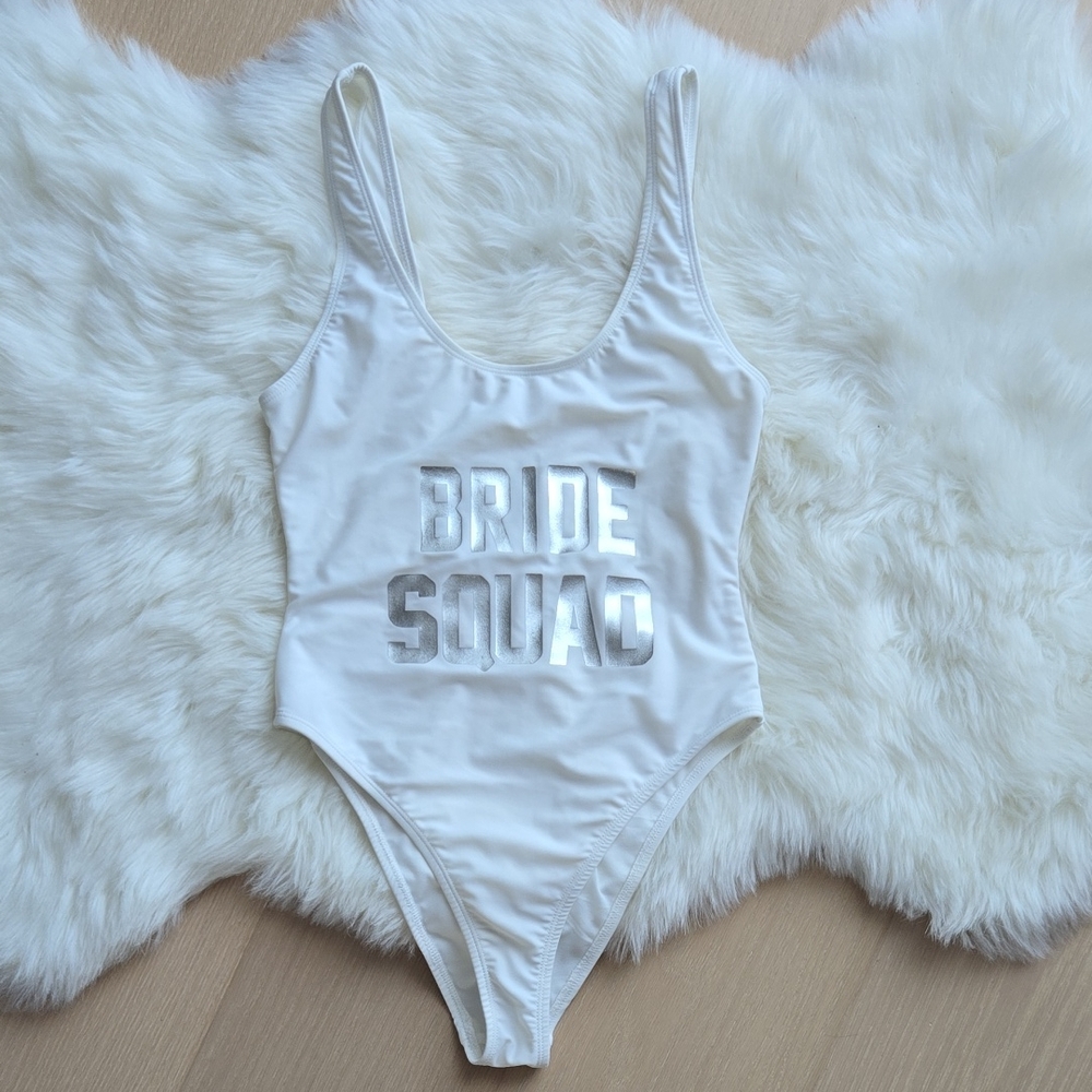 Revamped White 'Bride Squad' Kids One Piece